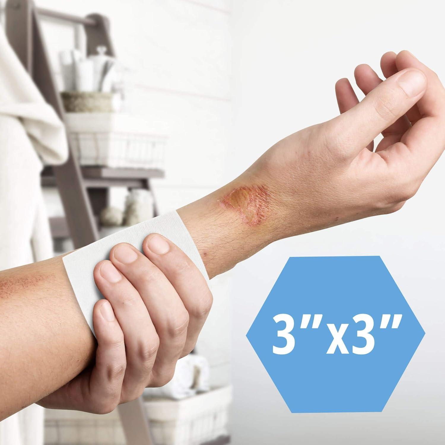 imageMED PRIDE 3x3 in Gauze Pads 200 Pack Nonsterile 4 Ply Nonadherent Mesh Bandages Absorbent Wound Care Dressing Sponges