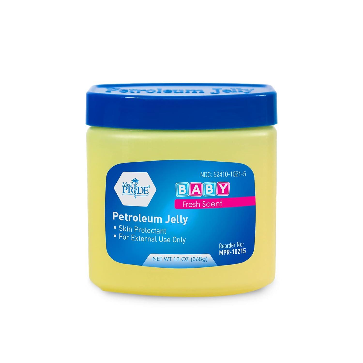 imageMED PRIDE Baby Petroleum Jelly for Newborns  Skin Protectant ampamp Moisturizer for Dry Skin ampamp Diaper Rash  13 Oz 13 Ounce Blue  Baby ClearBlue  Baby
