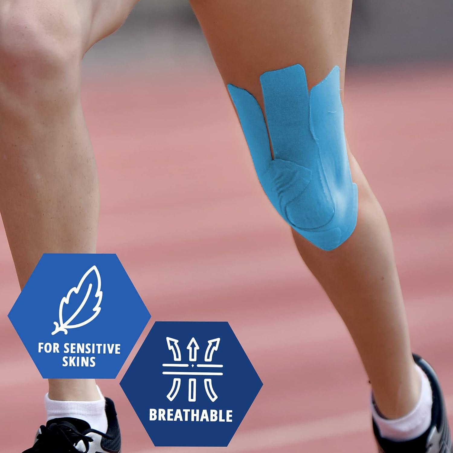 imageMED PRIDE Body Tape for Muscle Pain Relief Uncut 2in X 164ft Kinesiology Roll Breathable LatexFree Athletic Support PinkBlue
