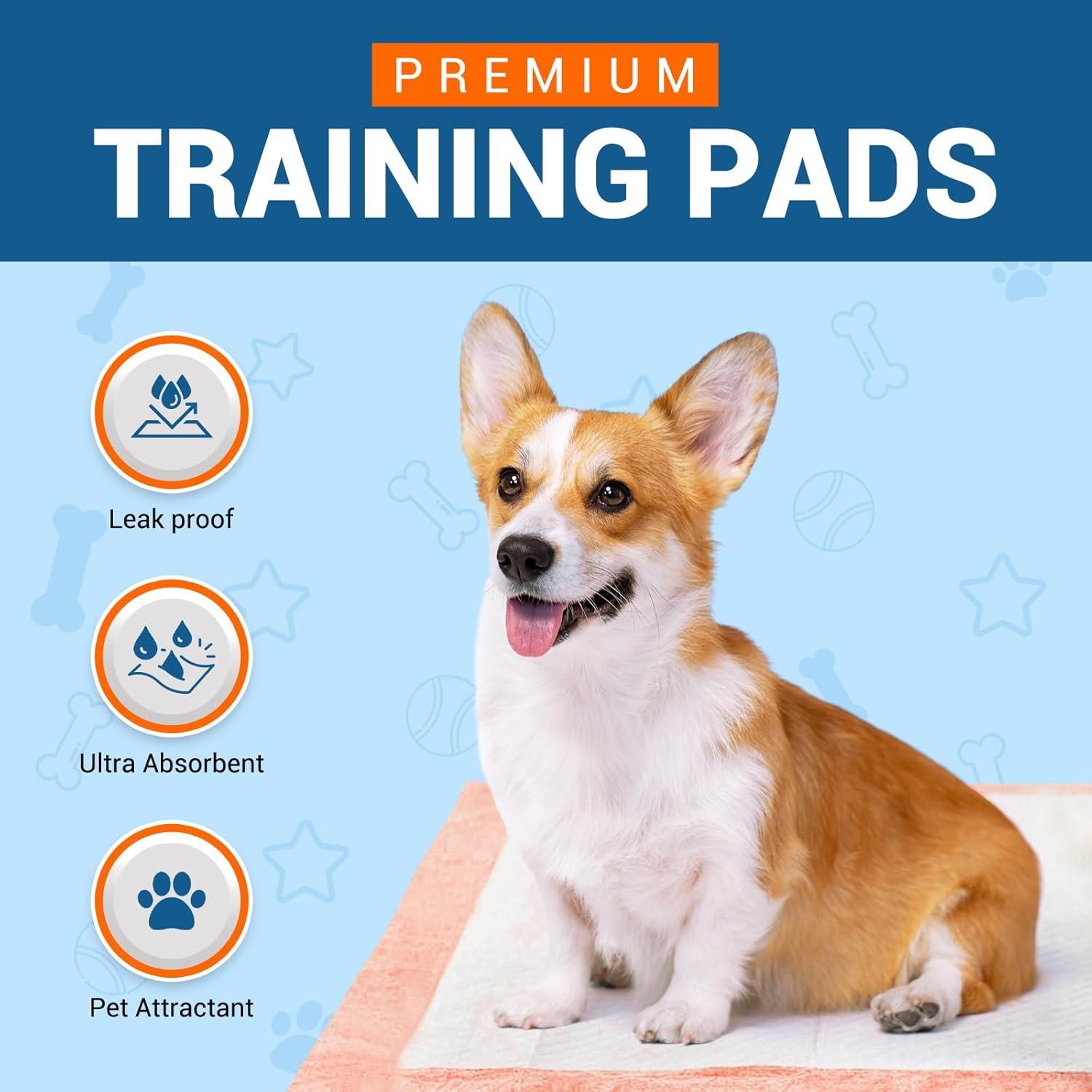 imageMED PRIDE Cat Pee Pads for Travel Carrier Disposable 6Layer UltraAbsorbent Leakproof Kitten Pads 22 X 24 in 1 Pack 5 Pads Peach