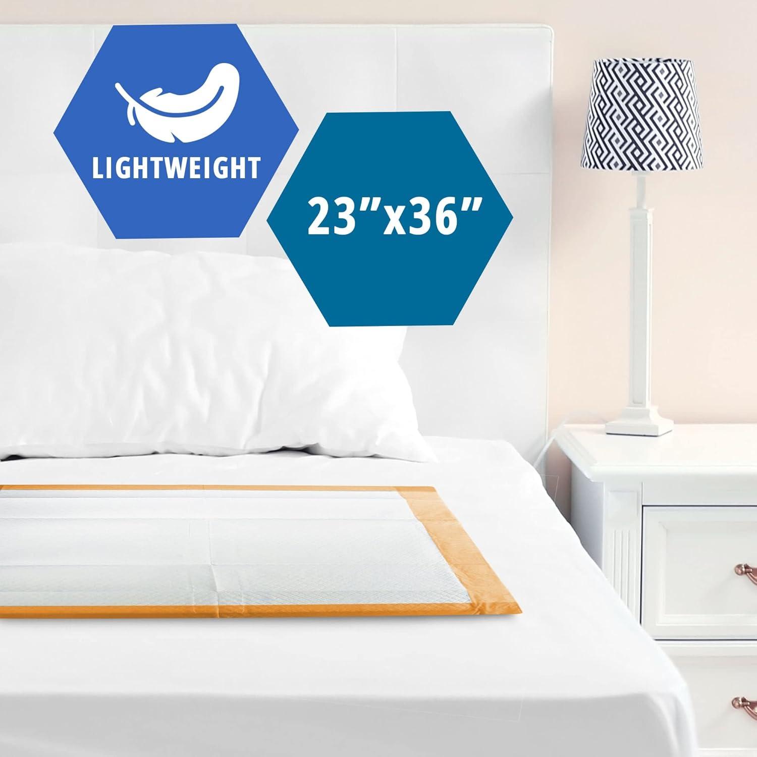 imageMED PRIDE Disposable Underpads 23x36 in Super Absorbent Adult Bed Pads for Incontinence Bedding Protection Prevents Leakage 25 Count