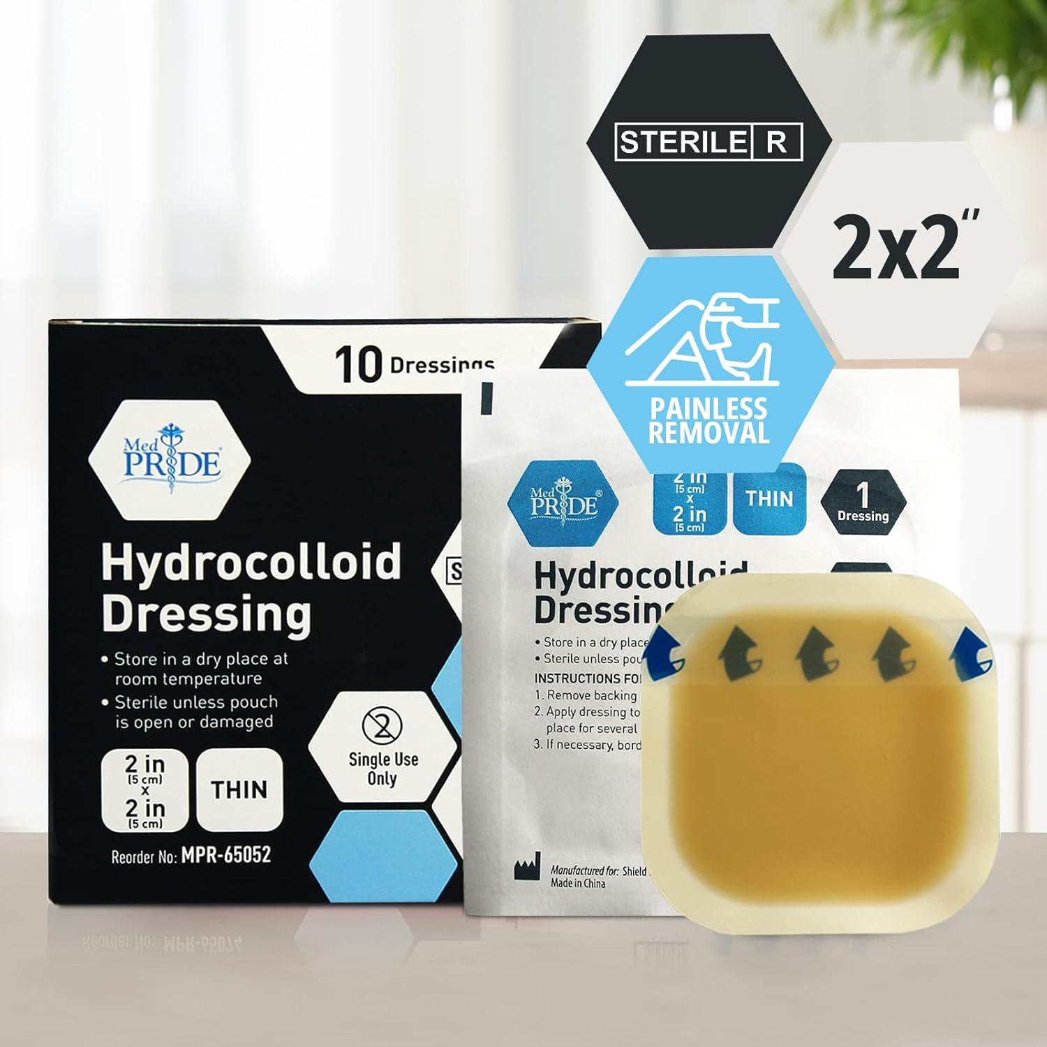 imageMED PRIDE Hydrocolloid 6 x 6 Wound Dressing Pads 5Pack Sterile Adhesive Patches Individually Packed Highly Absorbent WaterResistant ampamp Comfortable Multiple Day UsageXThin