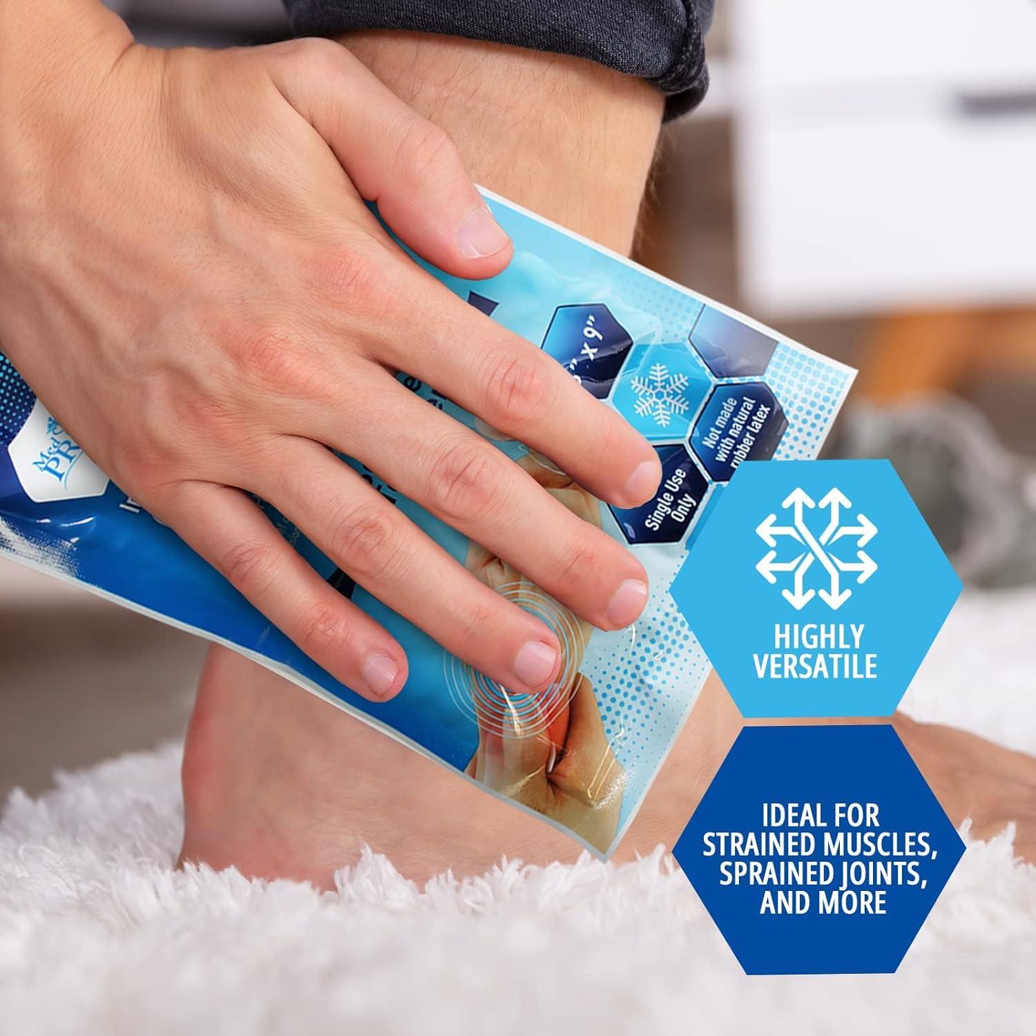 imageMED PRIDE Instant Ice Bags for Injuries Disposable First Aid Cold Compress Swelling Pain Relief Sprains Toothache 5x6 Inch Pack of 24 Clear6 Count Pack of 1