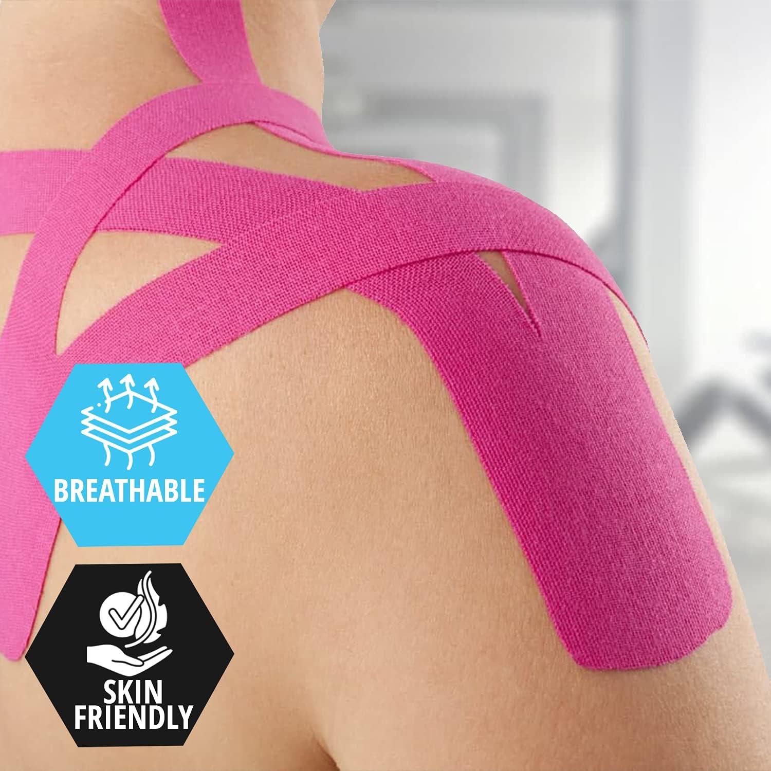 imageMED PRIDE Latex Free Kinesiology Tape Pack 4 Uncut Rolls 2in X 164ft Therapeutic Sports Tape for Knee Pain Muscle Support