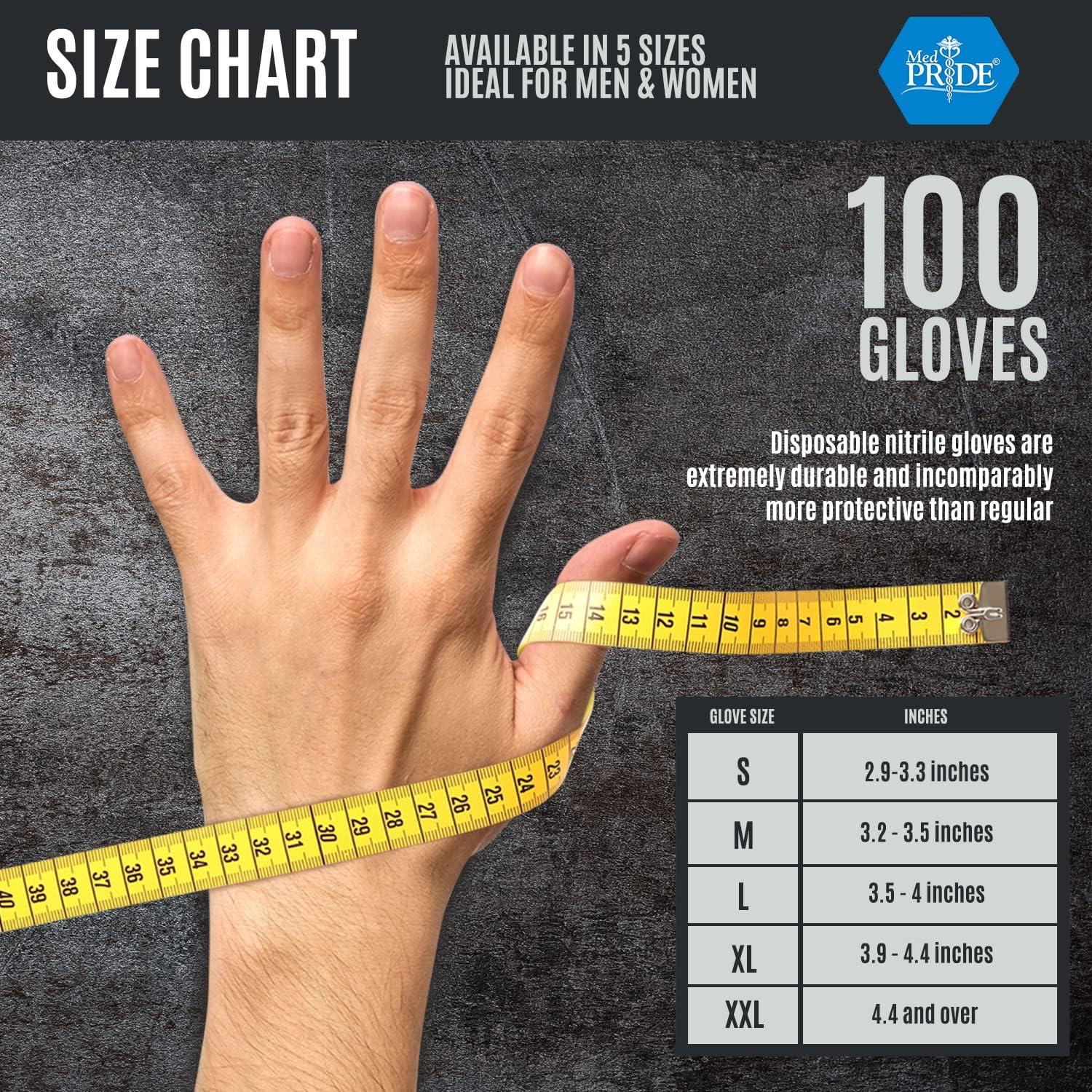 imageMED PRIDE Maxx Strength Nitrile Industrial Orange Gloves 8 Mil Thick  Diamond Texture Disposable HeavyDuty TearResistant1000