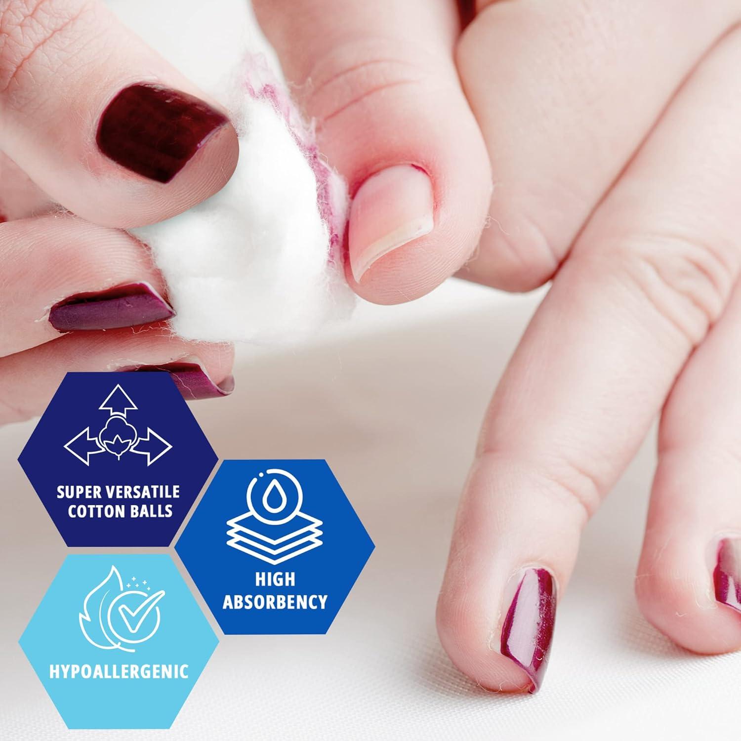 imageMED PRIDE Medical Cotton Balls 100 Pure Cotton Ultra Soft 300 Count for Ears Face Makeup Removal Nail Polish Lotions Absorbent Multipurpose Use