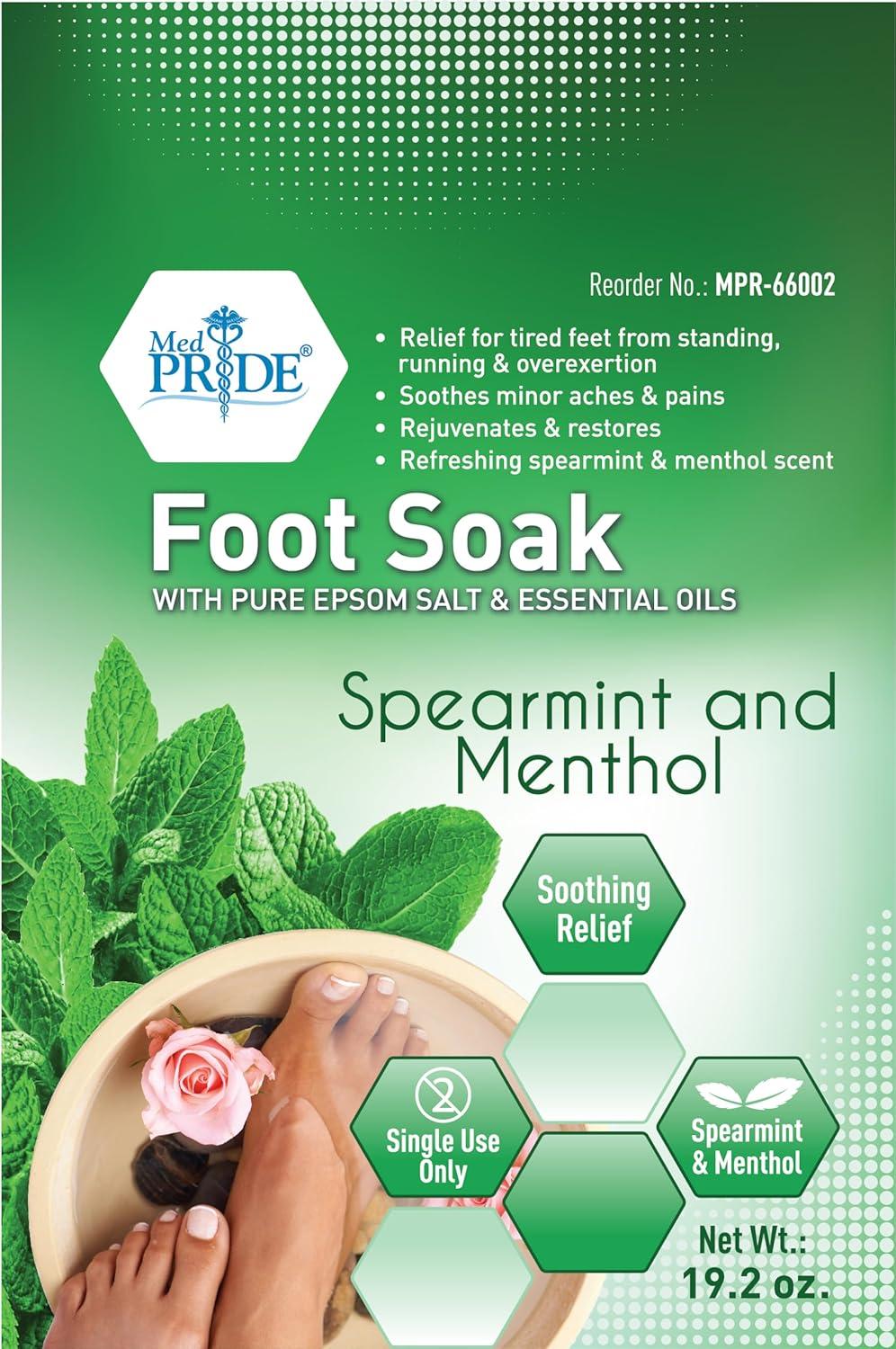 imageMED PRIDE Menthol Epsom Bath Salts for Pain Relief Soothing Muscle Recovery ampamp Relaxation with Essential Oils Foot Soak 192 Ounce Pack of 1Foot Soak