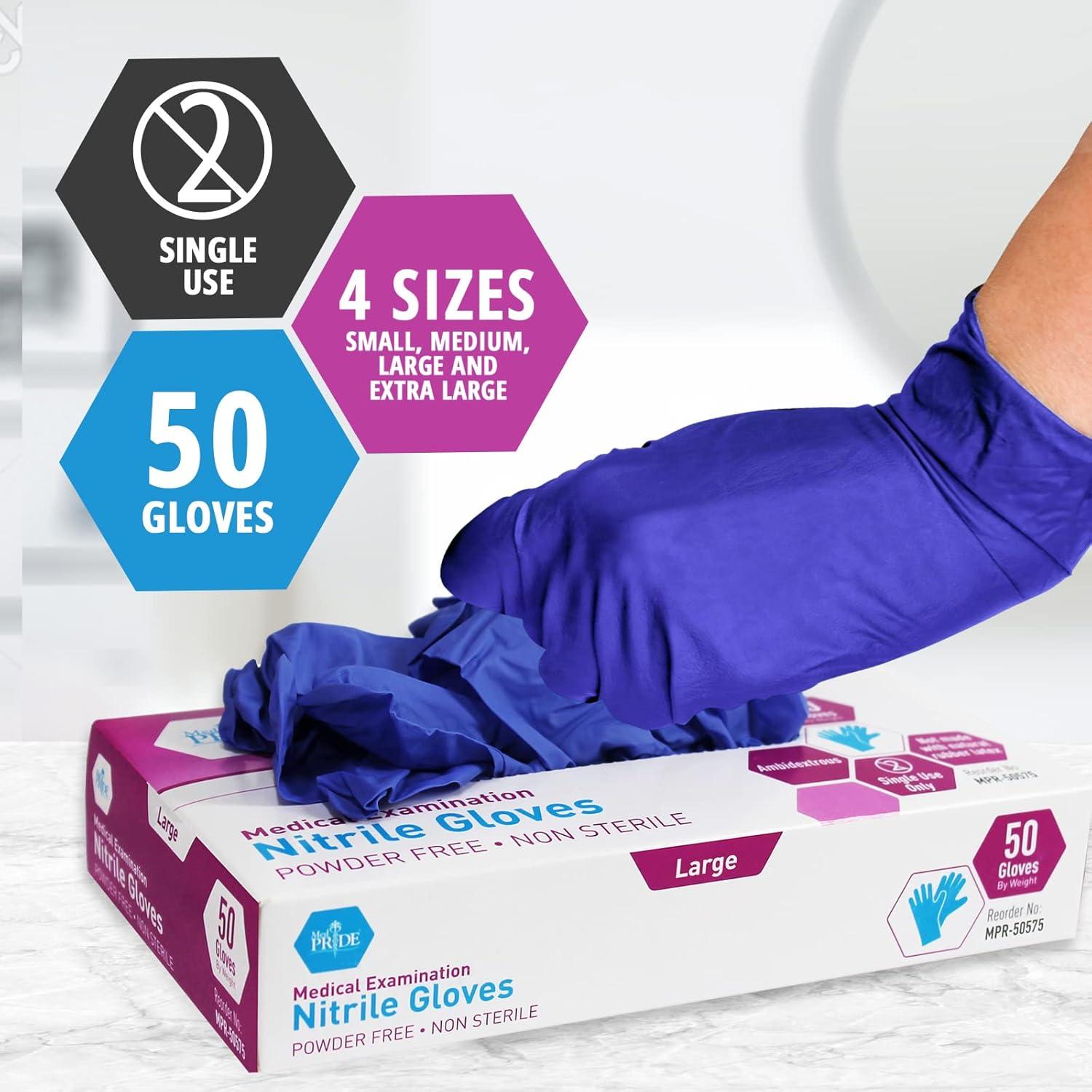 imageMED PRIDE Nitrile Medical Exam Gloves  Disposable Powder ampamp LatexFree Surgical Gloves For Doctors Nurses Hospital ampamp Home Use1