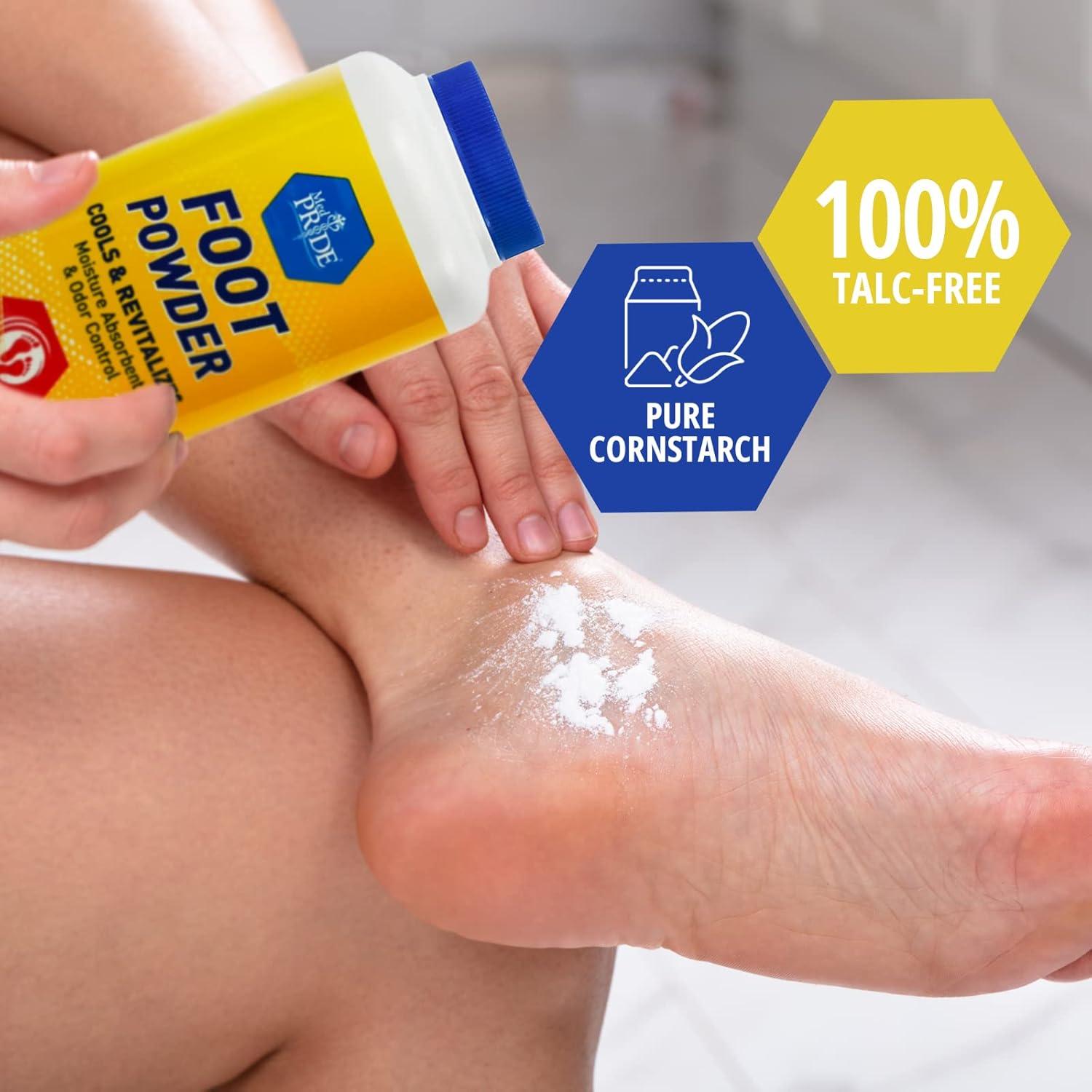 imageMED PRIDE Premium Foot Powder For Moisture Control  Hypoallergenic 100 TalcFree Foot Cooling Powder To Reduce Odors And Absorb Sweat ampamp Excess Moisture Shoe ampamp Foot Odor Eliminator Powder 6oz