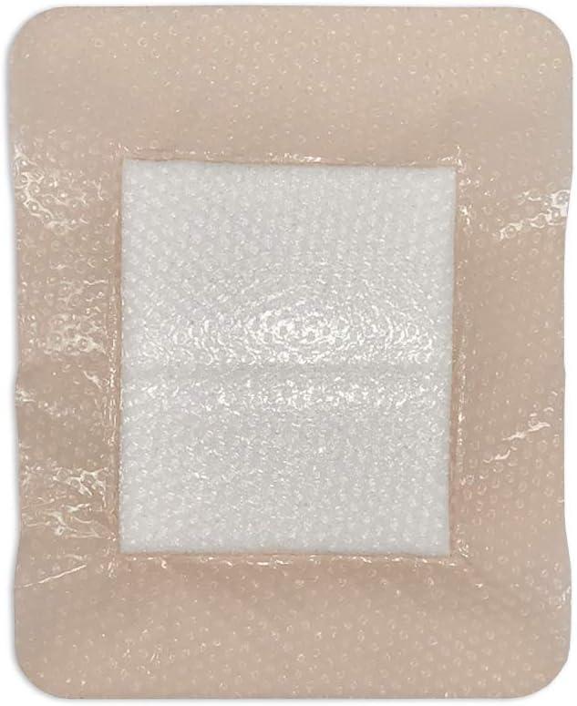 imageMED PRIDE Silicone Bordered Foam Dressings for Wound Care Bed Sore Bandages Adhesive Sterile Pain Removal 4x5 Inch Pack of 104x5 Inch Pack of 10