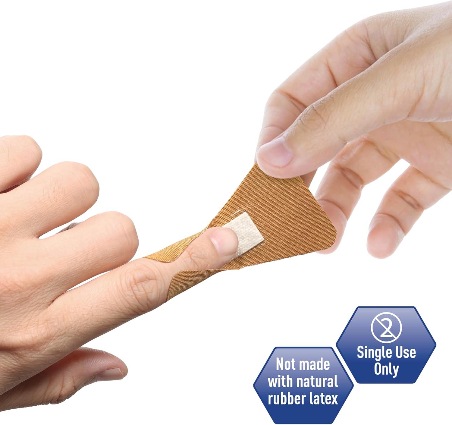 imageMED PRIDE Sterile Fingertip Fabric Bandages 175in X 3in Hypoallergenic Adhesive LatexFree 100 Count