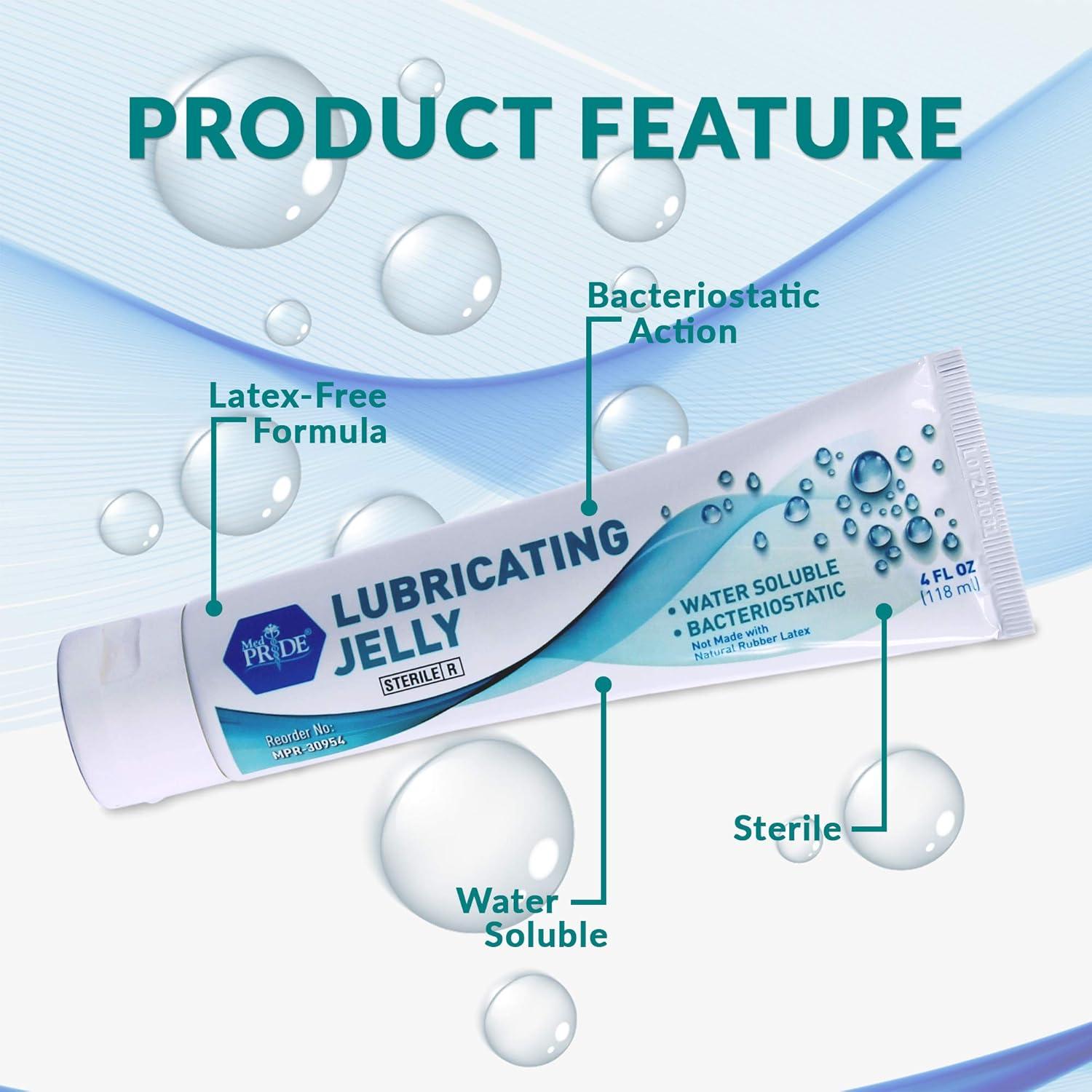 imageMED PRIDE Sterile Surgical Lubricant Jelly Tube 4 Fl Oz WaterSoluble Bacteriostatic Latex Free Medical Lubricating Jelly Box of 12