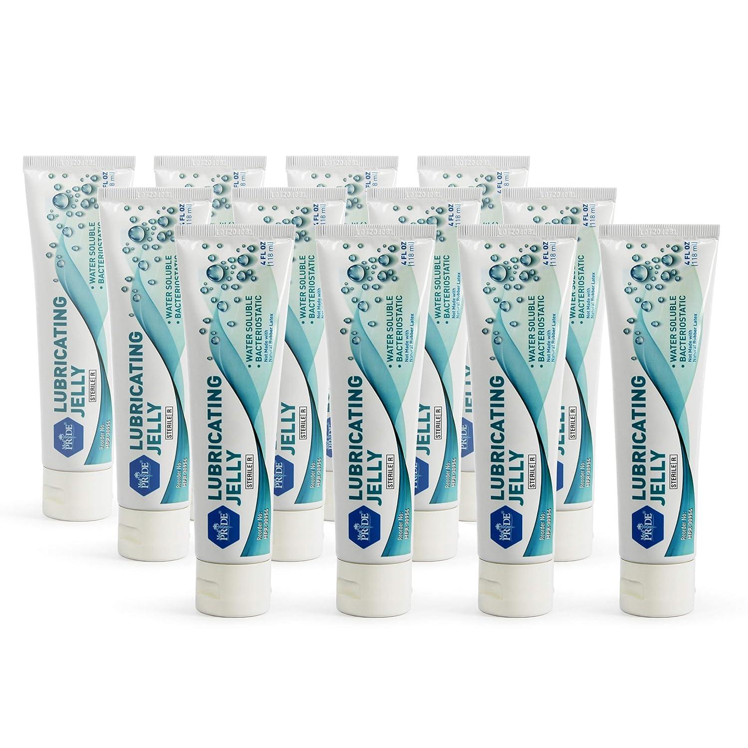 imageMED PRIDE Sterile Surgical Lubricant Jelly Tube 4 Fl Oz WaterSoluble Bacteriostatic Latex Free Medical Lubricating Jelly Box of 12