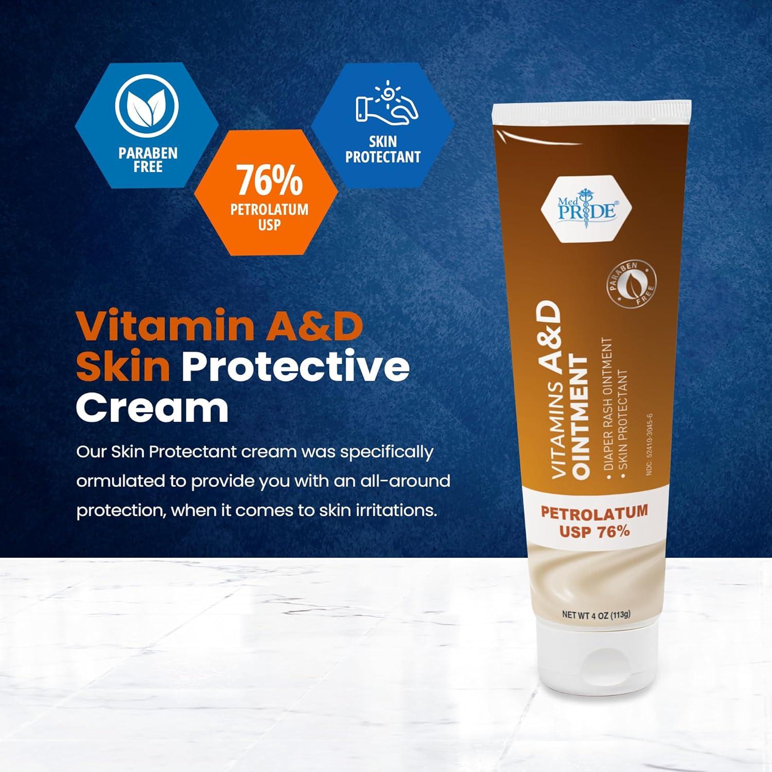 imageMED PRIDE Vitamin AampampD Ointment for Adults and Babies Skin Protectant Soothes Diaper Rash and Dry Skin 1 4 Ounce Pack of 14 Ounce Pack of 1