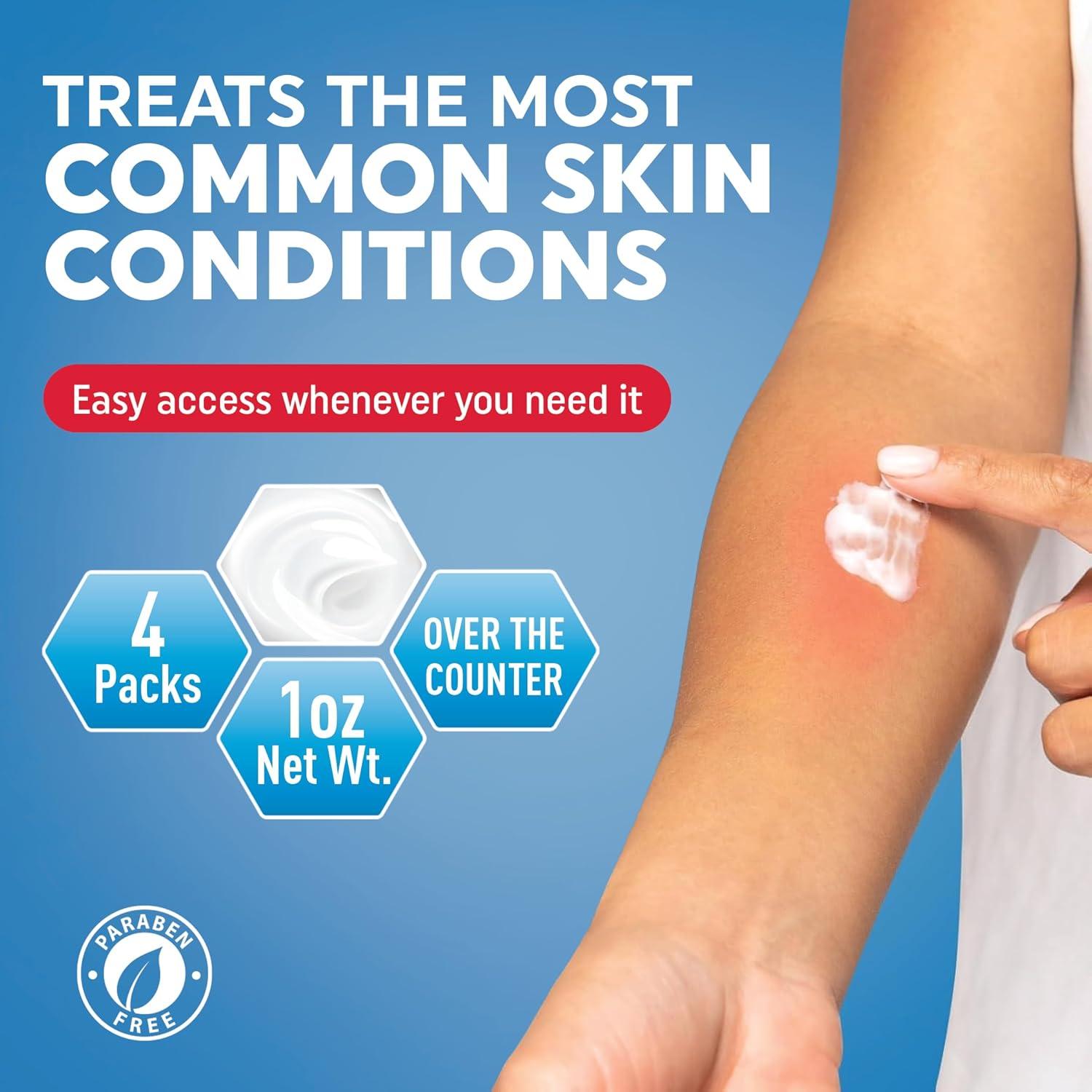 imageMED Pride Hydro Cortisone Hydrocortisone Cream 1 OTC Bulk Pack of 4 X 1 Oz AntiItch Ointment for Rash Eczema Bug Bites