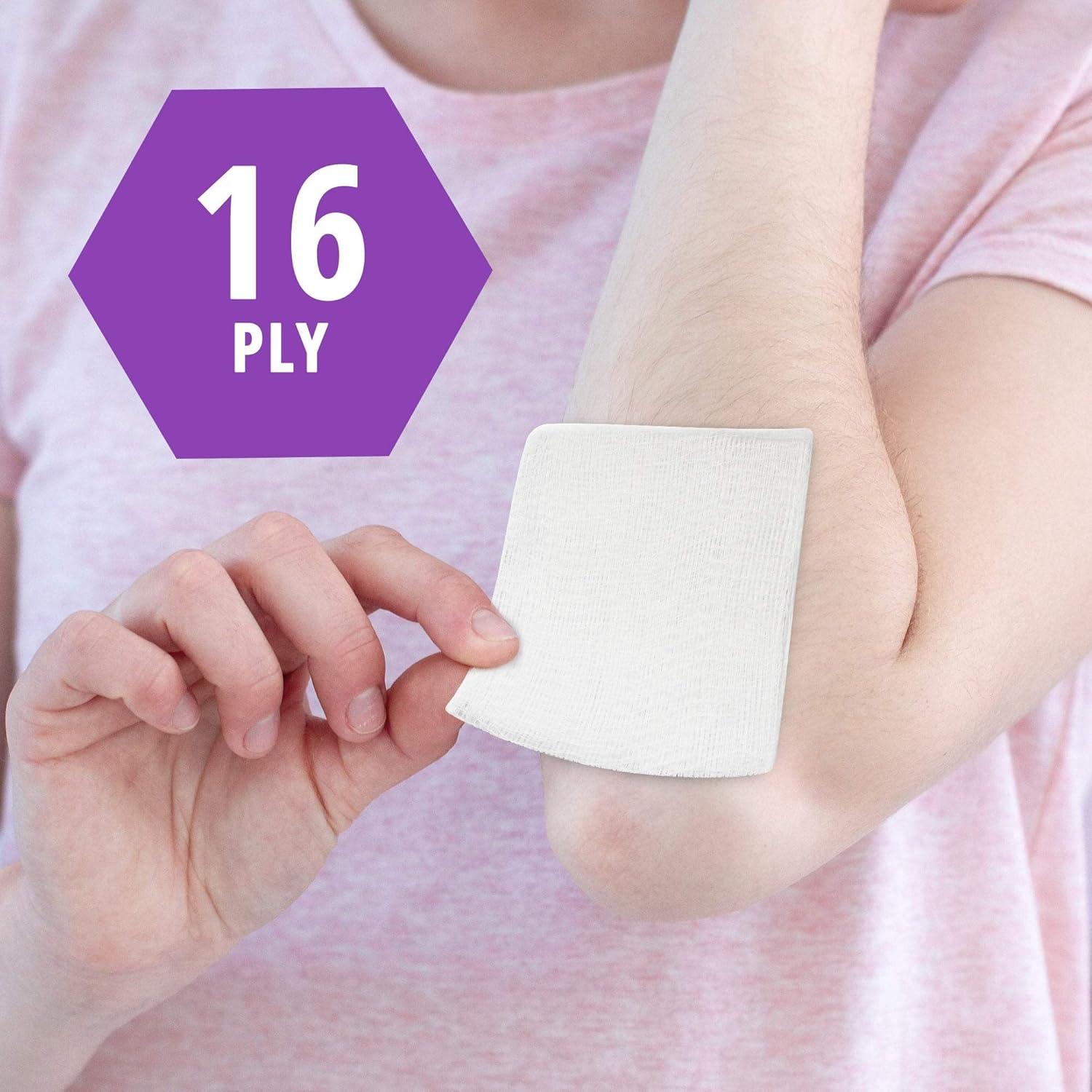 imageMedpride Surgical Sponges 2 x 2 200 Pack  Gauze Pads Non sterile  First Aid Wound Care Dressing Sponge  nWoven Medical NonAdherent Mesh Bandages  Absorbent for Injuries  4 Ply4x4 Inch Pack of 200