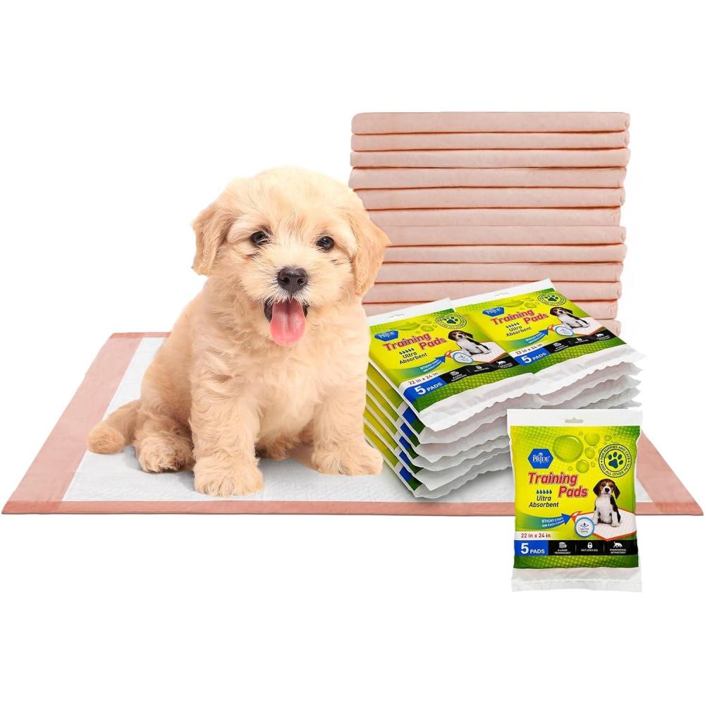 imageMED PRIDE Cat Pee Pads for Travel Carrier Disposable 6Layer UltraAbsorbent Leakproof Kitten Pads 22 X 24 in 1 Pack 5 Pads Peach