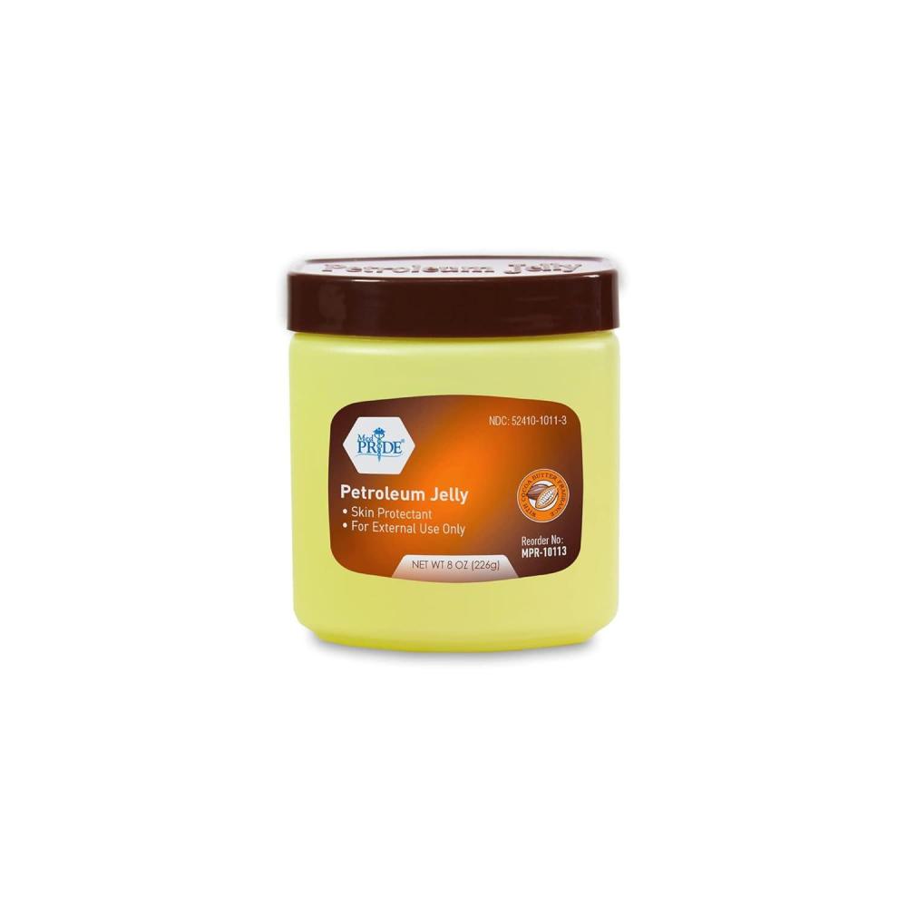 imageMED PRIDE Large Petroleum Jelly Tub with Cocoa Butter Fragrance Moisturizer ampamp Skin Protectant for Dry Skin Rashes Burns 13 Ounce Pack of 1 white8 Ounce Pack of 1