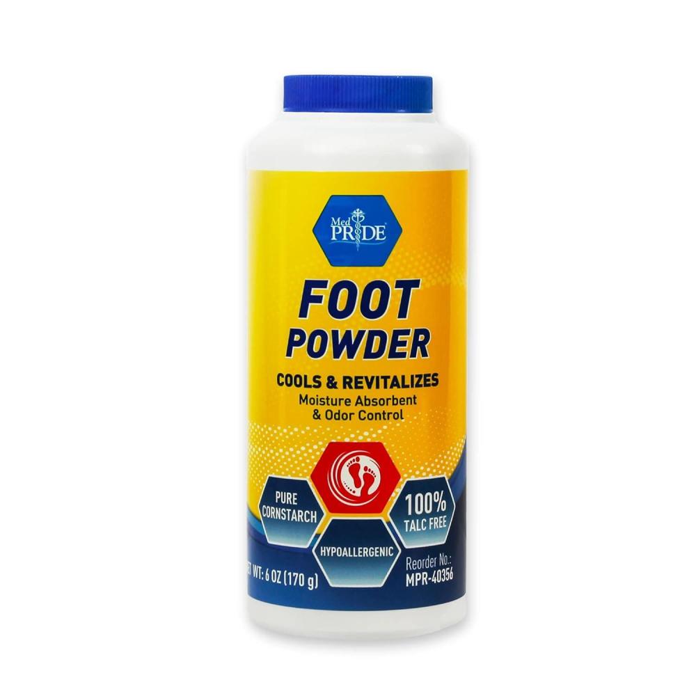 imageMED PRIDE Premium Foot Powder For Moisture Control  Hypoallergenic 100 TalcFree Foot Cooling Powder To Reduce Odors And Absorb Sweat ampamp Excess Moisture Shoe ampamp Foot Odor Eliminator Powder 6oz