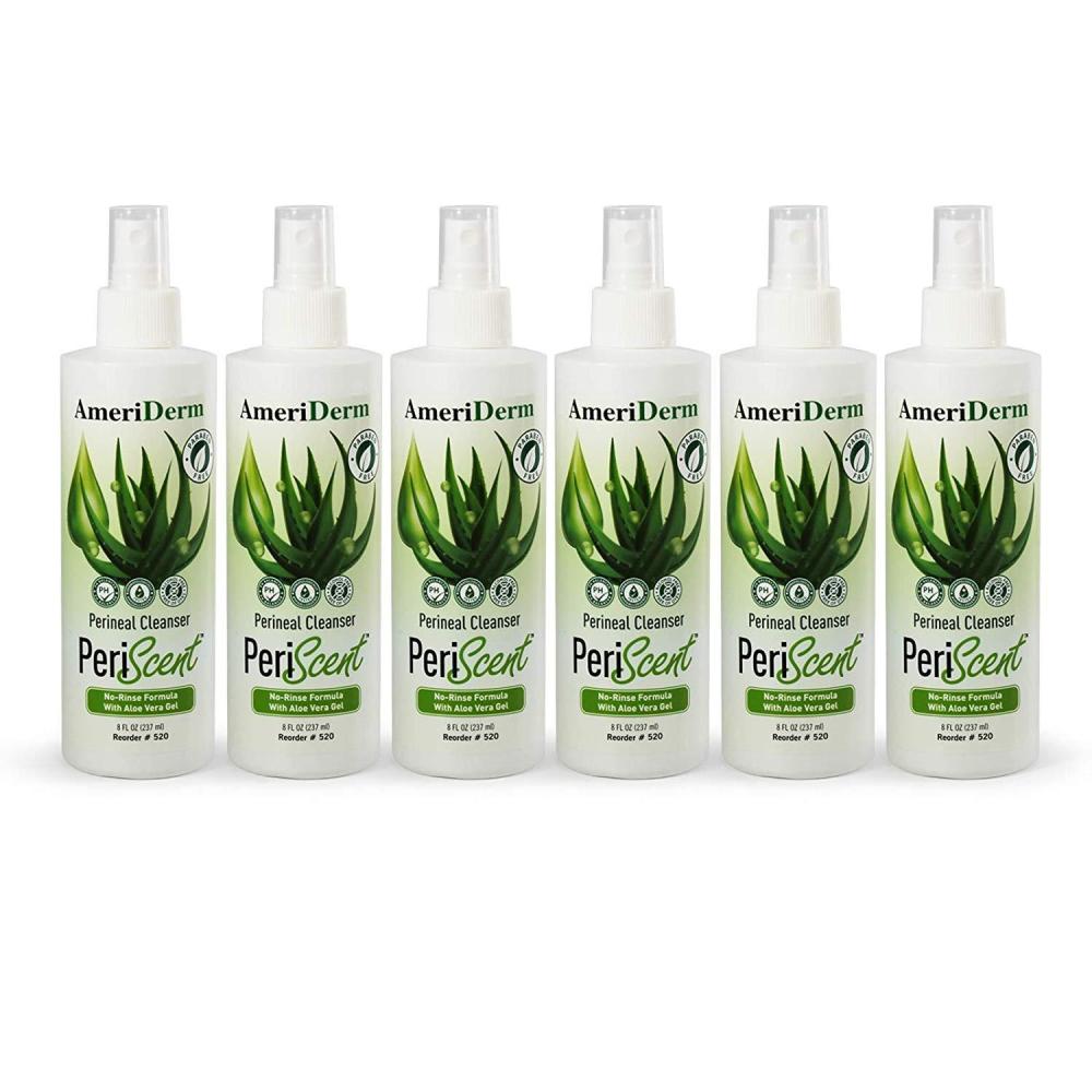 imagePeriScent Perineal Cleanser with Aloe 520 8 oz Spray Bottle Norinse Formula 8oz Spray Bottle Pack of 6
