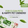 imageMED PRIDE 100 Bamboo Fiber Doggie Cleaning XL  Dog ampamp Cat Cleaning Wipes with Aloe Vera  Alcohol ampamp ParabenFree  8x8 Hypoallergenic Deodorizing Grooming Wipes  4 Packs 400 CountCase of 8 packs 800 wipes