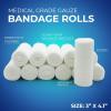 imageMED PRIDE Conforming Gauze Rolls First Aid Rolled Stretch Bandages for Wounds ampamp Injuries  Disposable Nonsterile Body Wrap Dressing for The Knee Ankle Hands Wrist White 3x 41 yd