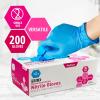 imageMED PRIDE Disposable Blue Nitrile Gloves Pack of 200 Ideal for Medical First Responders Law Enforcement Tattoo Artists Food Vendors Painters Cleaners Pet Care and MoreMedium Pack of 200