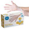 imageMED PRIDE Disposable Medical Grade Vinyl Exam Gloves Latex ampamp Powder Free UltraStrong for Healthcare ampamp Food Handling Medium Pack of 100 100 Clear1