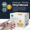 imageMED PRIDE Disposable Medical Grade Vinyl Exam Gloves Latex ampamp Powder Free UltraStrong for Healthcare ampamp Food Handling Medium Pack of 100 100 Clear1000