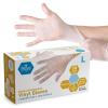 imageMED PRIDE Disposable Medical Grade Vinyl Exam Gloves Latex ampamp Powder Free UltraStrong for Healthcare ampamp Food Handling Medium Pack of 100 100 Clear1