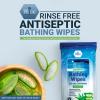 imageMED PRIDE Hospital Wipes for Bathing Waterless NoRinse Bath Wipes for Adults Microwavable Soft Thick 12 Packs 96 Count Aloe Vera