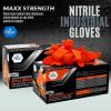 imageMED PRIDE Maxx Strength Nitrile Industrial Orange Gloves 8 Mil Thick  Diamond Texture Disposable HeavyDuty TearResistant100