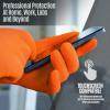 imageMED PRIDE Maxx Strength Nitrile Industrial Orange Gloves 8 Mil Thick  Diamond Texture Disposable HeavyDuty TearResistant1000