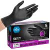imageMED PRIDE Heavy Duty Small Black Nitrile Gloves NonAllergenic Ideal for Medical Tattoo Food Handling Small 1000Count UltraStrong 4 mil Thick Latex ampamp Rubber Free DisposableSmall Pack of 100