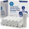 imageMED PRIDE Stretch Gauze Bandage Rolls 4in X 41 Yards Pack of 12 PreRolled Rolling Stretch Gauze for Wisdom Teeth Wounds Injuries