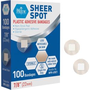 imageMED PRIDE 100Pack 78in Sterile Small Round Clear Bandages for Face  Sensitive Skin Spot Bandages with NonStick Pad Hypoallergenic Adhesive LatexFree