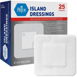 imageMED PRIDE Adhesive Gauze Pads 6x6 25 Sterile Individually Packed Nonstick Breathable Bandages for Wounds Highly Absorbent Latex Free 6 x 6 AB43394 x 4