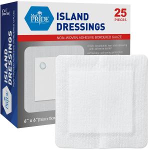 imageMED PRIDE Adhesive Gauze Pads 6x6 25 Sterile Individually Packed Nonstick Breathable Bandages for Wounds Highly Absorbent Latex Free 6 x 6 AB43396 x 6