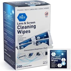 imageMED PRIDE AntiFog Lens and Screen Cleaning Wipes for Eyeglasses Touch Screens Premoistened AntiStatic QuickDry 200 200 Count Pack of 1200