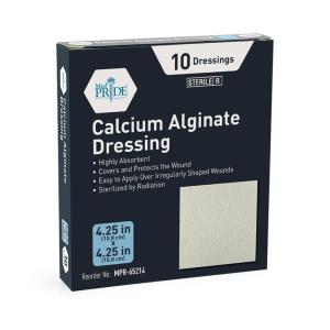 imageMED PRIDE Antimicrobial Calcium Alginate Wound Dressing Pads NonStick Highly Absorbent Sterile Pain Removal 10Pack 4 x 44 x 4
