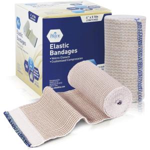 imageMED PRIDE Athletic Elastic Bandages with Velcro Closure for Compression Support LatexFree Breathable Fabric 4x180 Inch Pack of 44x180 Inch Pack of 4