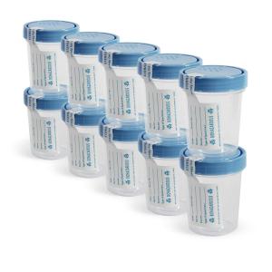 imageMED PRIDE Disposable Specimen Cups 10Pack HighGrade Silicone Sterile Individually Wrapped Medical Cups WLeakproof ScrewOn Lids ampamp TamperEvident Seal Urine Fluid Sample Collection ampamp More