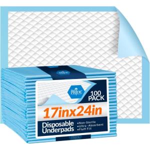 imageMED PRIDE Disposable Underpads 17 x 24 300Count Incontinence Pads Bed Covers Puppy Training  Thick Super Absorbent Protection for Kids Adults Elderly  Liquid Urine Accidents