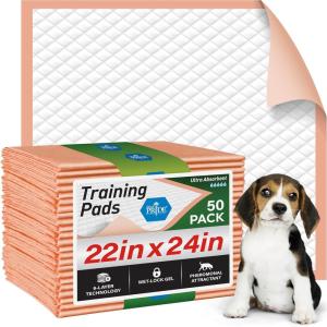 imageMED PRIDE Dog Training Pads With Attractant Pack of 100 Disposable UltraAbsorbent Puppy Potty Pee Pads With 6Layer Technology Leakproof ampamp Waterproof Pet Pads For Dogs Cats Rabbits 22 x 2422 x 24