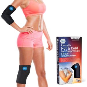 imageMED PRIDE Gel Compression Sleeve for Elbow Knee Arm Reusable Hot ampamp Cold Therapy for Pain Relief Swelling Injuries Flexible Fit