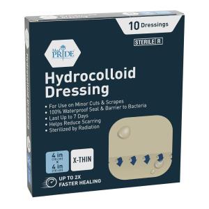 imageMED PRIDE Hydrocolloid 6 x 6 Wound Dressing Pads 5Pack Sterile Adhesive Patches Individually Packed Highly Absorbent WaterResistant ampamp Comfortable Multiple Day UsageXThin