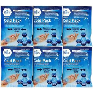 imageMED PRIDE Instant Ice Bags for Injuries Disposable First Aid Cold Compress Swelling Pain Relief Sprains Toothache 5x6 Inch Pack of 24 Clear6 Count Pack of 1