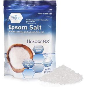 imageMED PRIDE Menthol Bath Salts Epsom Salt Ft Soak for Pain Relief Muscle Recovery ampamp Relaxation with Essential Oils Lavender 192 Ounce Pack of 1Unscented