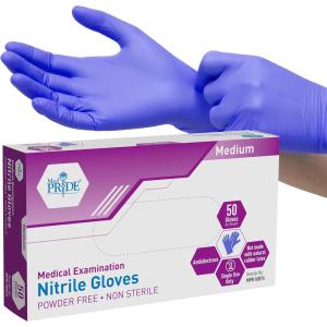 imageMED PRIDE Nitrile Medical Exam Gloves  Disposable Powder ampamp LatexFree Surgical Gloves For Doctors Nurses Hospital ampamp Home Use50