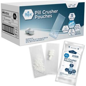 imageMED PRIDE Pill Crusher 47x2 Pouches  Pack of 1000 Disposable Medicine Crushers  Medical Grade Clear Tablet Crushing Bags for Easy Consumption with Zero Waste